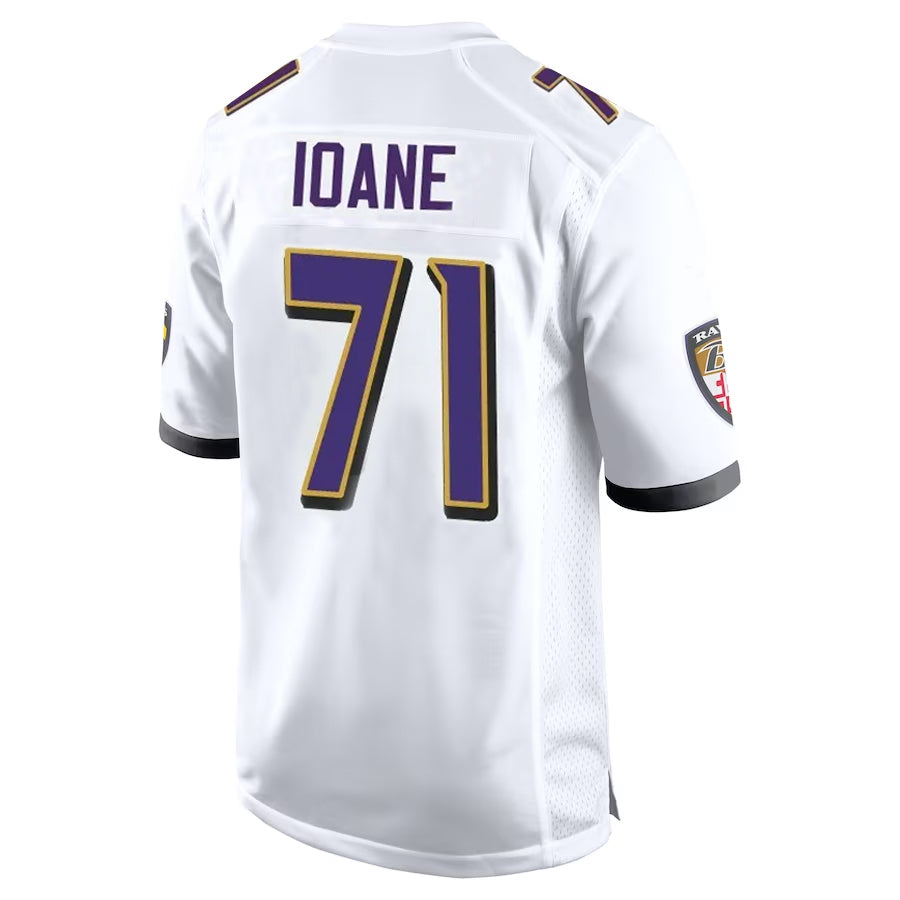 Odoa B.Ravens #71 Olaivavega Ioane Player White Alternate Home Stitched Jerseys