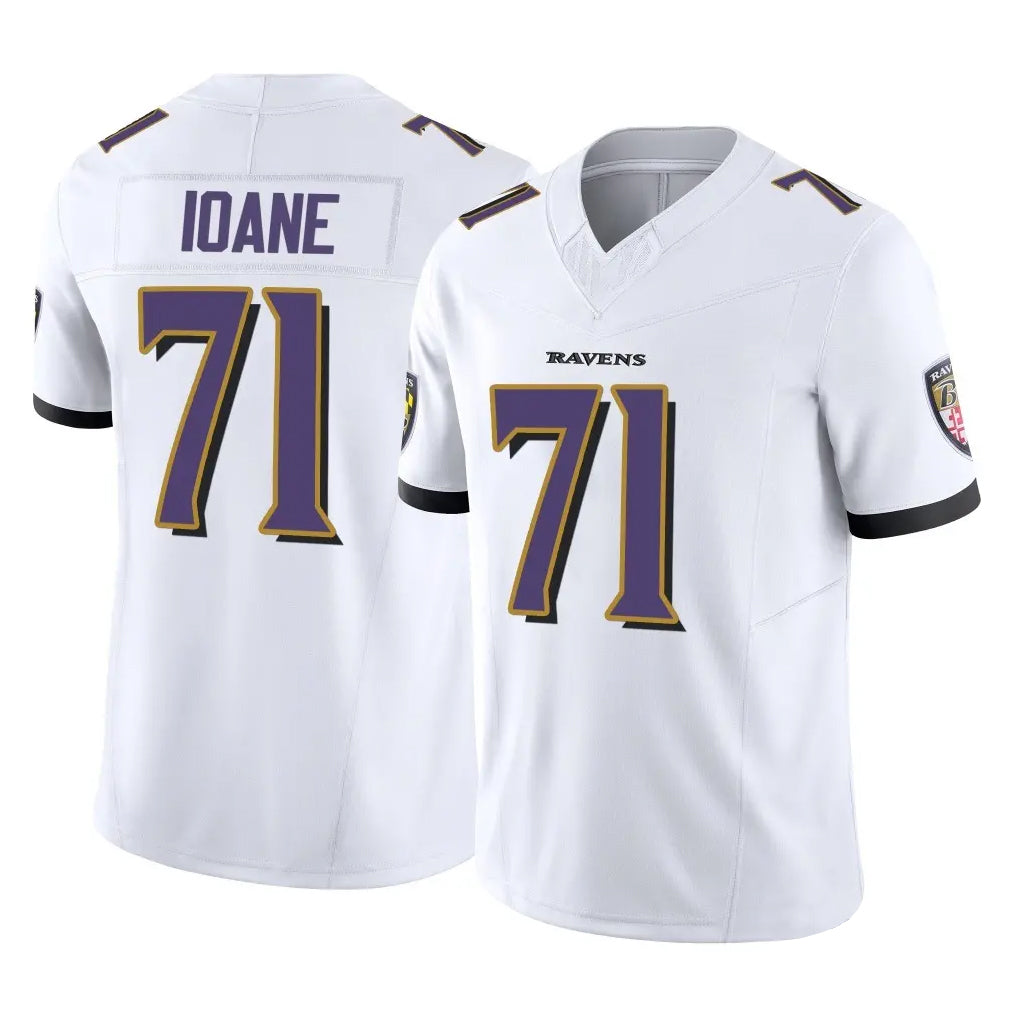 Odoa B.Ravens #71 Olaivavega Ioane Player White Vapor F.U.S.E. Limited Game Home Stitched Jerseys