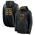 Odoa B.Ravens #89 Mark Andrews Player Black Salute to Service Pullover Hoodie Stitched Jerseys