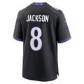 Odoa B.Ravens #8 Lamar Jackson Black Alternate Game Stitched Jerseys