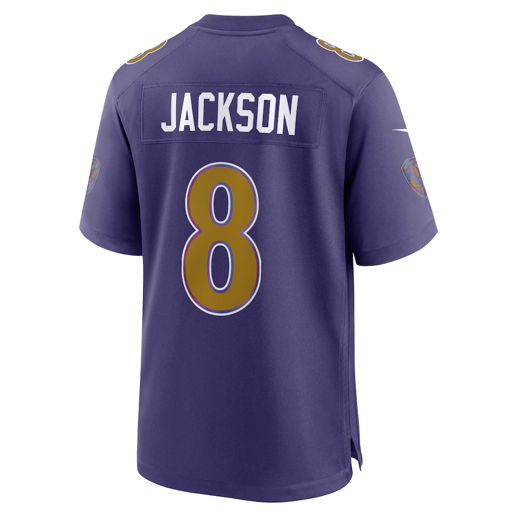 Odoa B.Ravens #8 Lamar Jackson Purple Alternate Game Stitched Jerseys