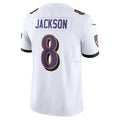 Odoa B.Ravens #8 Lamar Jackson Player White Vapor F.U.S.E. Limited Stitched Jerseys