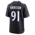 Odoa B.Ravens #91 Trey Hendrickson Player Black Home Game Stitched Jerseys