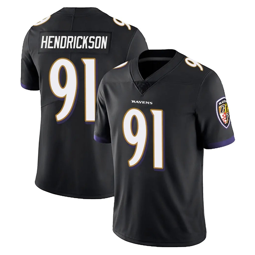Odoa B.Ravens #91 Trey Hendrickson Player Black Vapor Untouchable Limited Home Stitched Jerseys