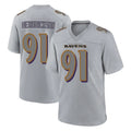Odoa B.Ravens #91 Trey Hendrickson Player Gray Replica Game Stitched Jerseys
