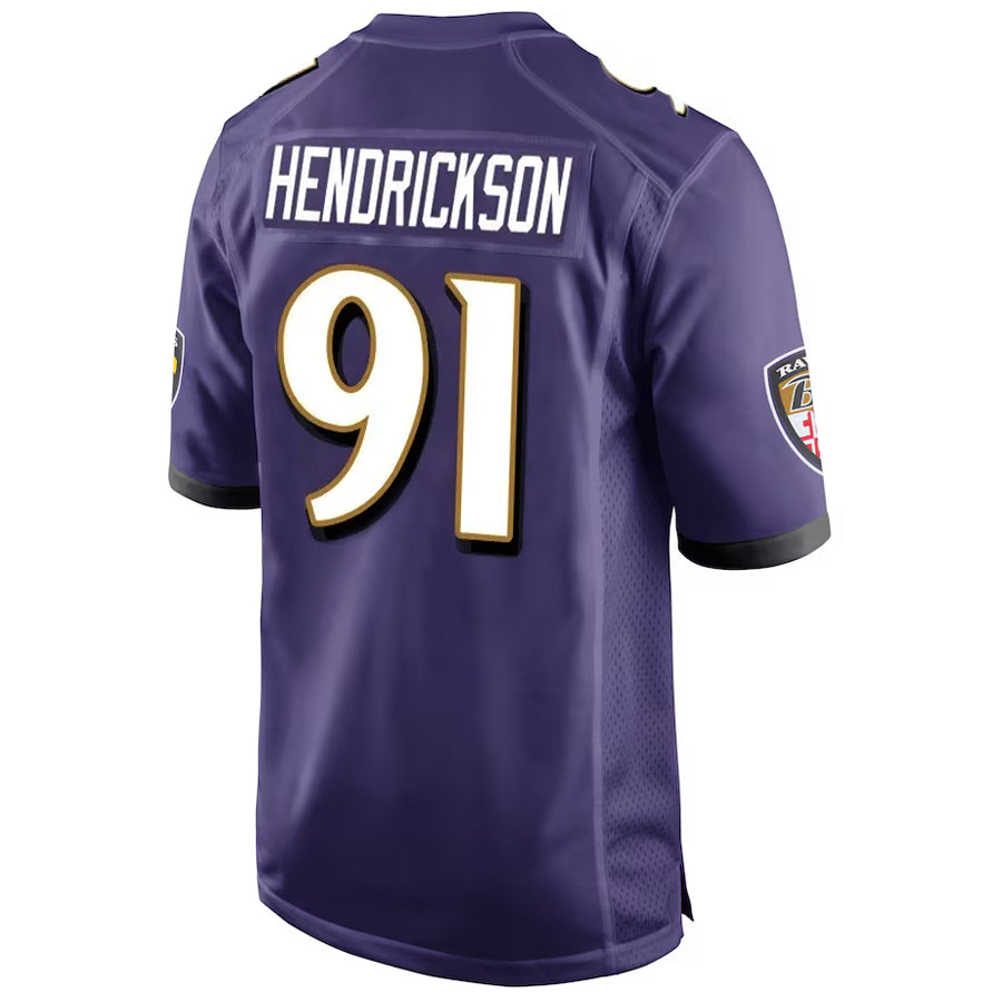 Odoa B.Ravens #91 Trey Hendrickson Player Purple Alternate Home Game Stitched Jerseys