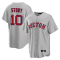 Odoa B.Red Sox #10 Trevor Story Player Gray Road Home Game Stitched Jerseys