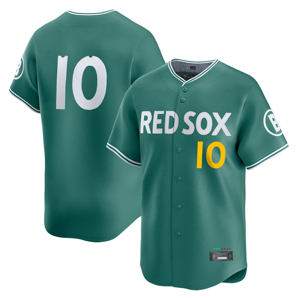 Odoa B.Red Sox #10 Trevor Story Player Green City Connect Limited Home Game Stitched Jerseys