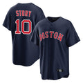 Odoa B.Red Sox #10 Trevor Story Player Navy Home Game Stitched Jerseys