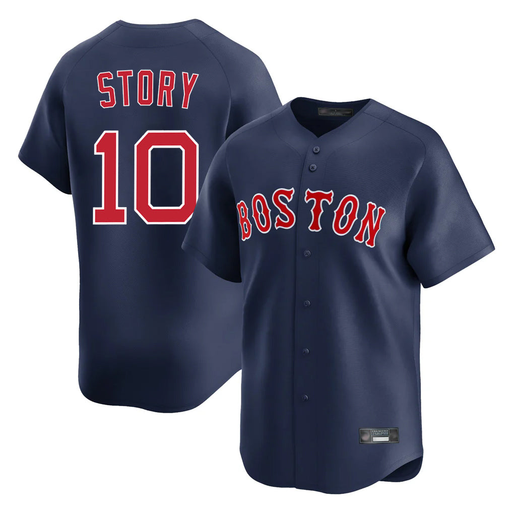 Odoa B.Red Sox #10 Trevor Story Player Navy Limited Home Game Stitched Jerseys
