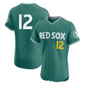 Odoa B.Red Sox #12 Connor Wong Player Green City Connect Limited Elite Home Game Stitched Jerseys