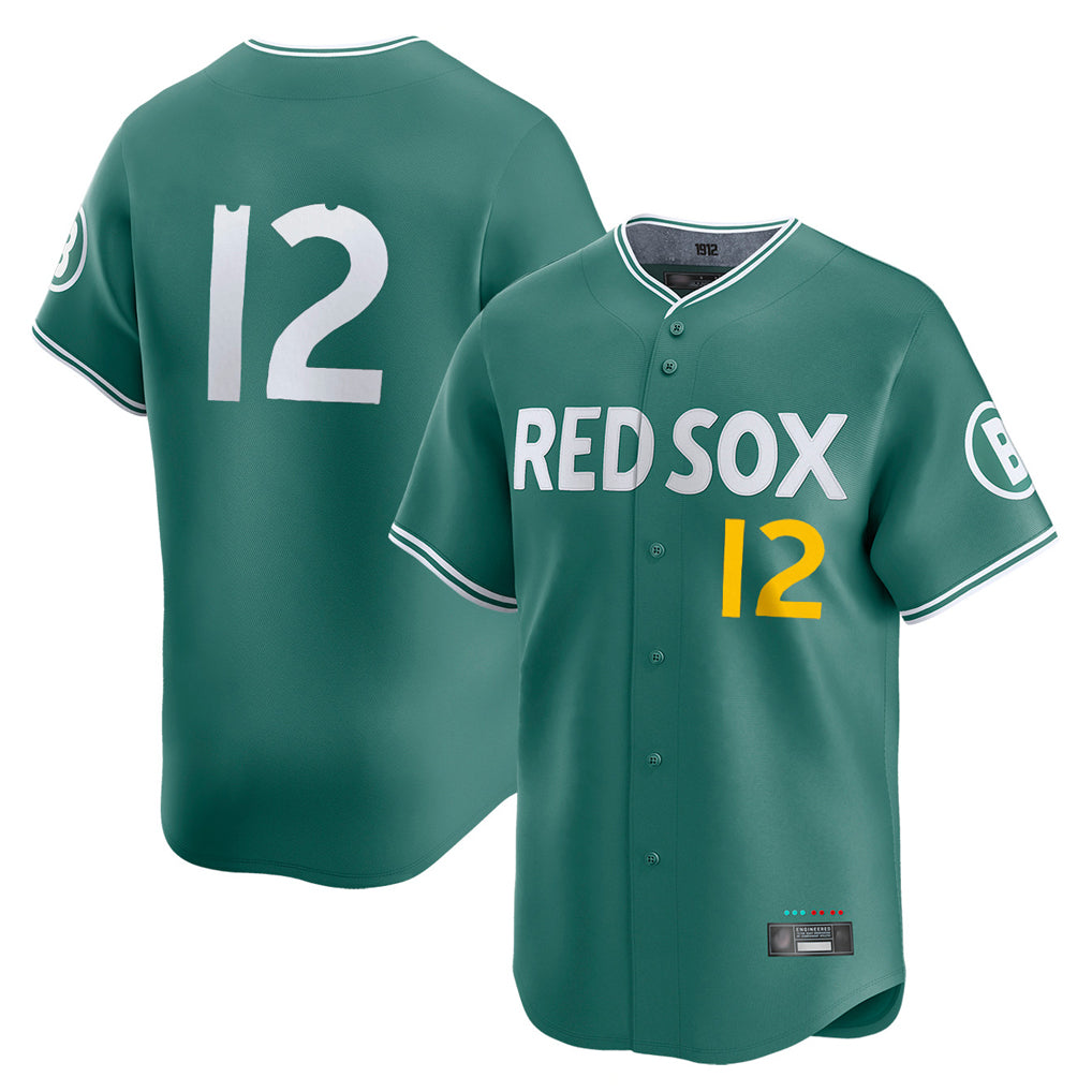 Odoa B.Red Sox #12 Connor Wong Player Green City Connect Limited Home Game Stitched Jerseys