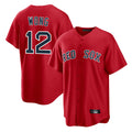 Odoa B.Red Sox #12 Connor Wong Player Red Home Game Stitched Jerseys