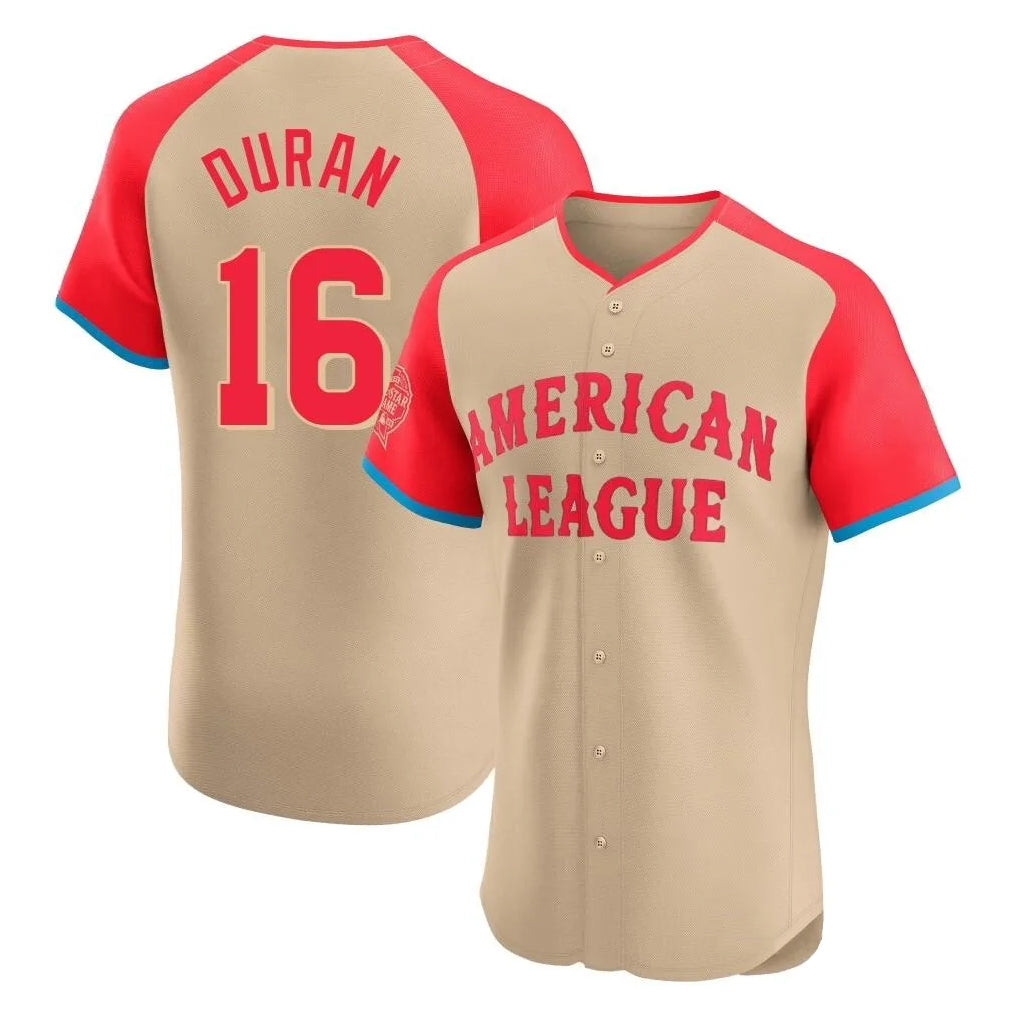 Odoa B.Red Sox #16 Jarren Duran Player Cream All-Star Short-Sleeved Limited Elite Home Game Stitched Jerseys