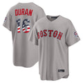 Odoa B.Red Sox #16 Jarren Duran Player Gray Road USA 250 Fourth of July Home Game Stitched Jerseys