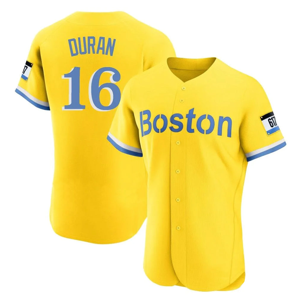 Odoa B.Red Sox #16 Jarren Duran Player Yellow Limited Elite Home Game Stitched Jersey