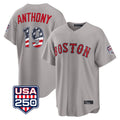 Odoa B.Red Sox #19 Roman Anthony Player Gray Road USA 250 Fourth of July Home Game Stitched Jerseys