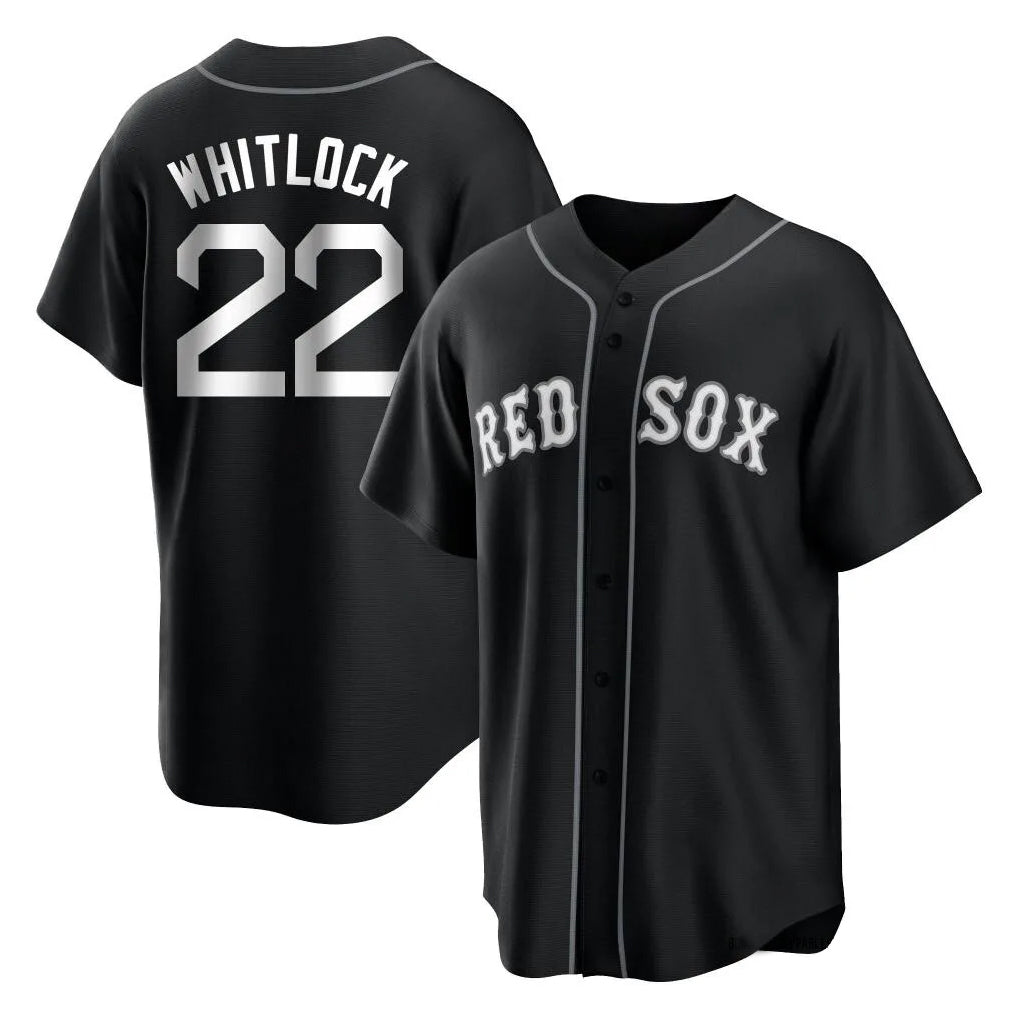 Odoa B.Red Sox #22 Garrett Whitlock Player Black Home Game Stitched Jerseys