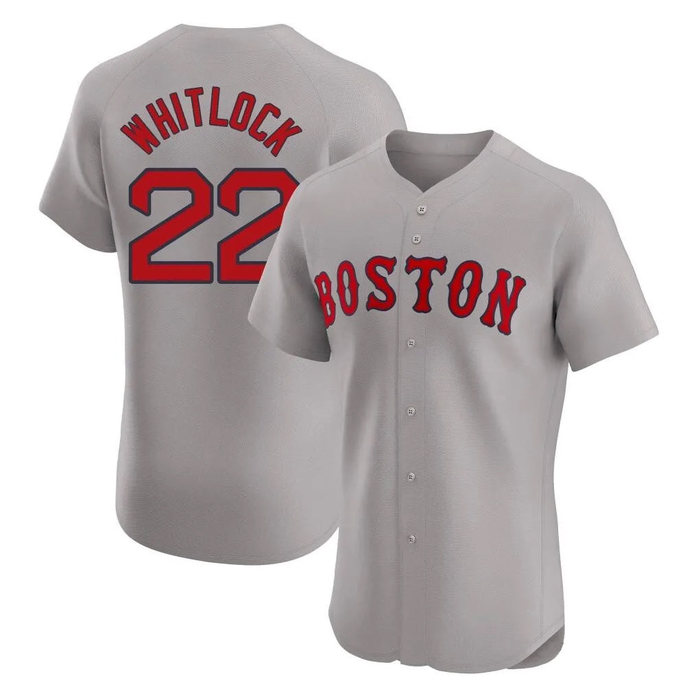 Odoa B.Red Sox #22 Garrett Whitlock Player Gray Road Limited Elite Home Game Stitched Jerseys