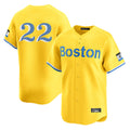 Odoa B.Red Sox #22 Garrett Whitlock Player Yellow Limited Home Game Stitched Jerseys