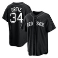 Odoa B.Red Sox #34 David Ortiz Player Black Home Game Stitched Jerseys