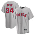 Odoa B.Red Sox #34 David Ortiz Player Gray Road Home Game Stitched Jerseys