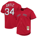 Odoa B.Red Sox #34 David Ortiz Player Red Mitchell & Ness Cooperstown Collection Home Stitched Jerseys