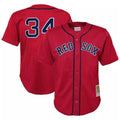 Odoa B.Red Sox #34 David Ortiz Player Red Mitchell & Ness Cooperstown Collection Mesh Home Stitched Jerseys