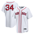 Odoa B.Red Sox #34 David Ortiz Player White Home Game Stitched Jerseys