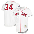Odoa B.Red Sox #34 David Ortiz Player White Mitchell & Ness Cooperstown Collection Mesh Home Stitched Jerseys