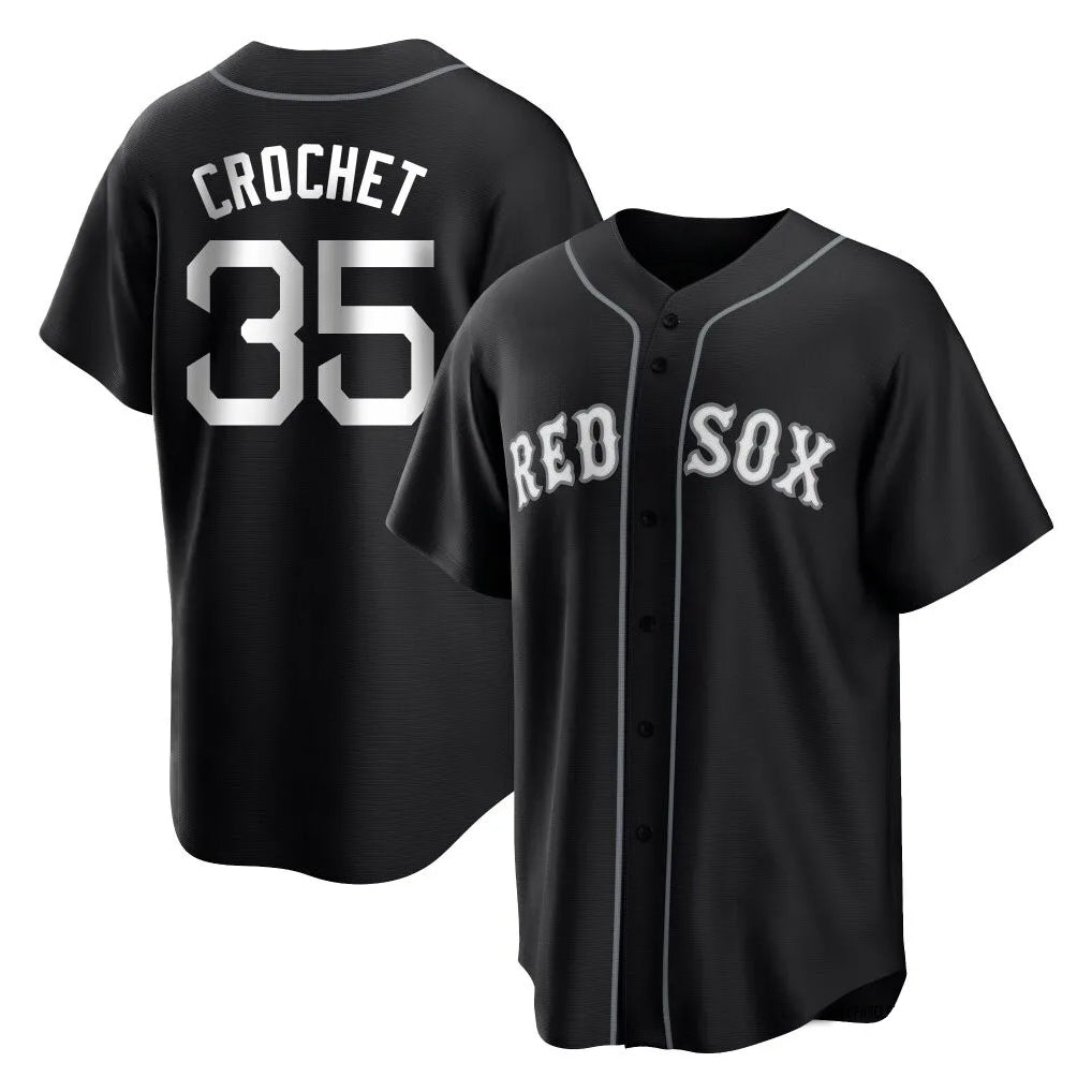 Odoa B.Red Sox #35 Garrett Crochet Player Black Home Game Stitched Jerseys