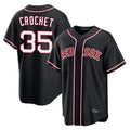 Odoa B.Red Sox #35 Garrett Crochet Player Black Out Home Game Stitched Jerseys