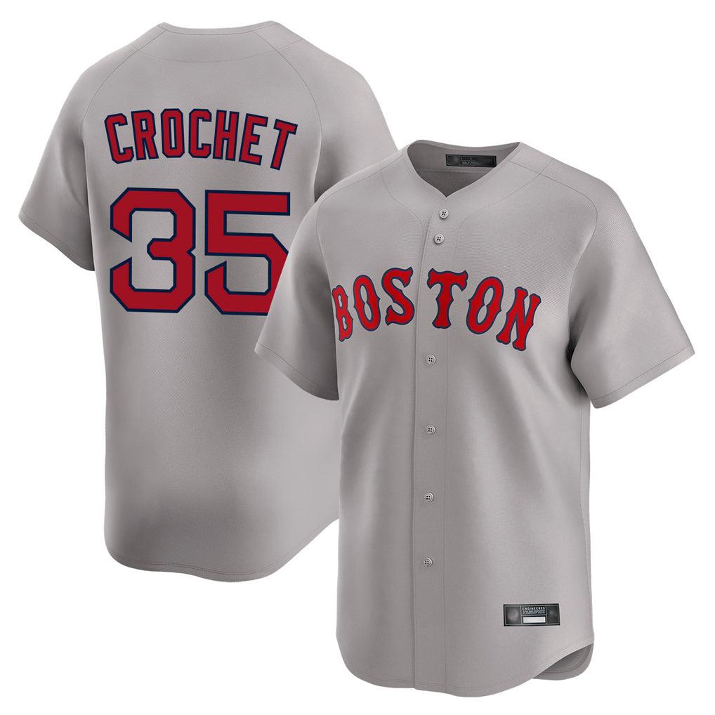 Odoa B.Red Sox #35 Garrett Crochet Player Gray Road Limited Home Game Stitched Jerseys