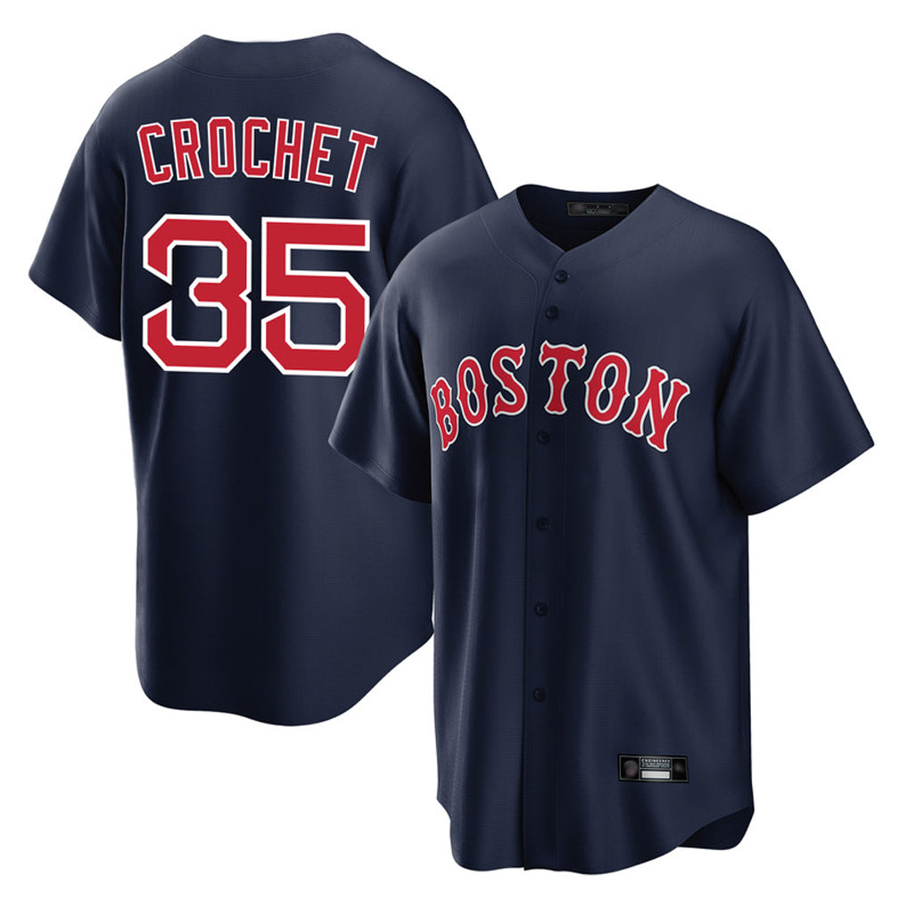 Odoa B.Red Sox #35 Garrett Crochet Player Navy Home Game Stitched Jerseys