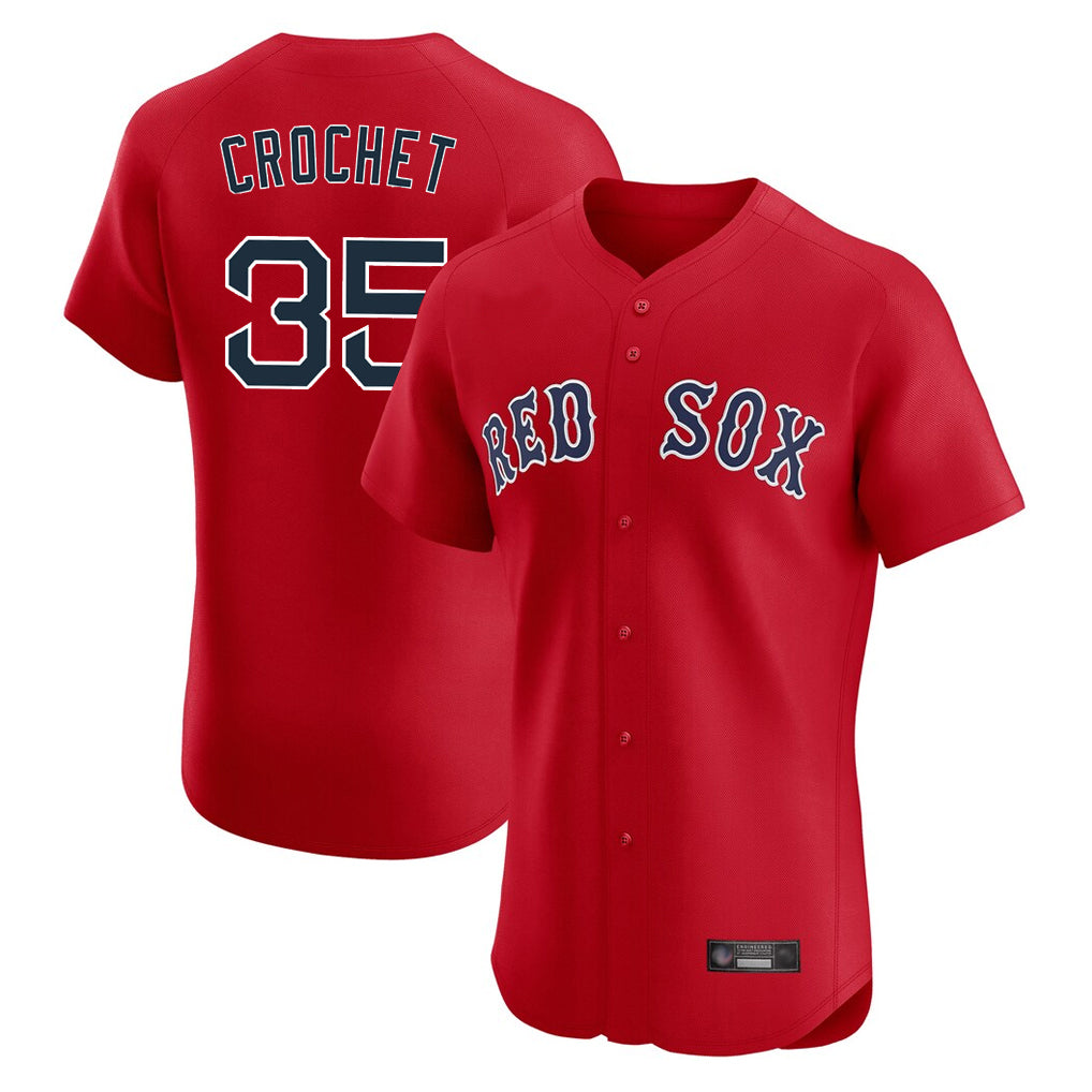 Odoa B.Red Sox #35 Garrett Crochet Player Red Limited Elite Home Game Stitched Jerseys