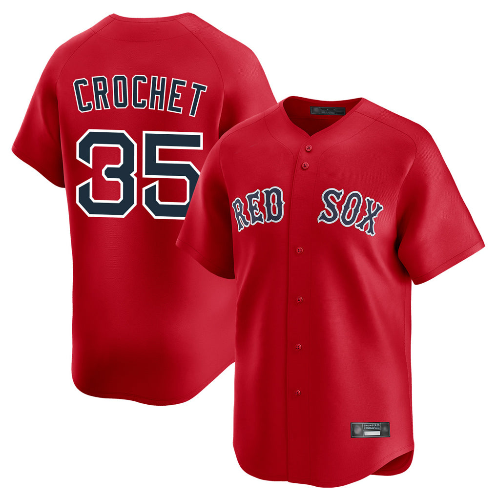 Odoa B.Red Sox #35 Garrett Crochet Player Red Limited Home Game Stitched Jerseys