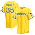Odoa B.Red Sox #35 Garrett Crochet Player Yellow Home Game Stitched Jerseys