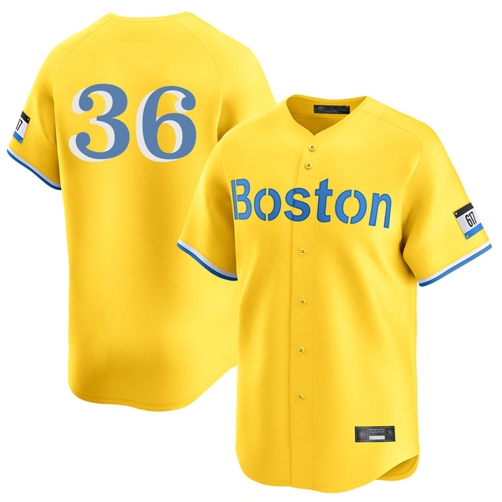 Odoa B.Red Sox #36 Triston Casas Player Yellow Limited Home Game Stitched Jersey
