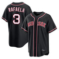 Odoa B.Red Sox #3 Ceddanne Rafaela Player Black Out Home Game Stitched Jerseys