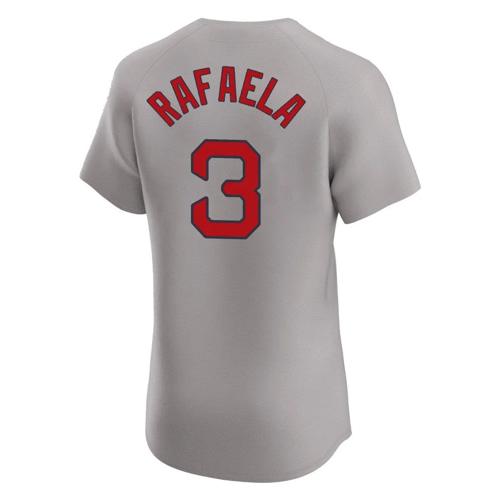 Odoa B.Red Sox #3 Ceddanne Rafaela Player Gray Road Limited Elite Home Game Stitched Jerseys