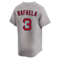Odoa B.Red Sox #3 Ceddanne Rafaela Player Gray Road Limited Home Game Stitched Jerseys
