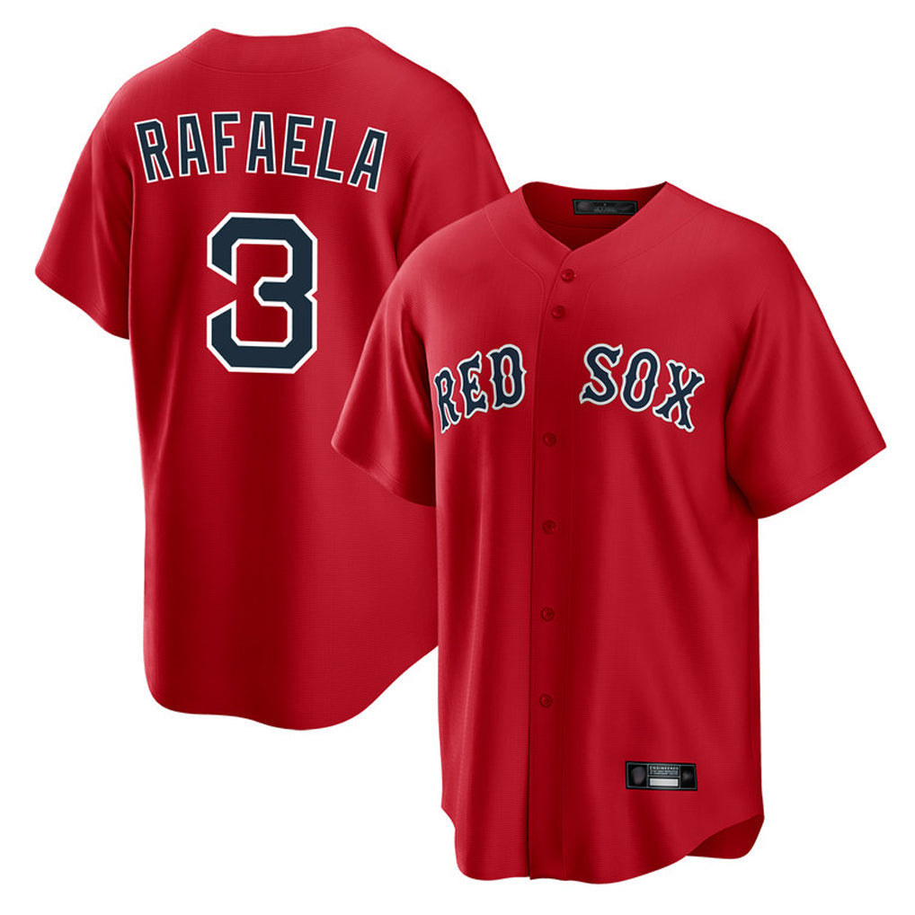 Odoa B.Red Sox #3 Ceddanne Rafaela Player Red Home Game Stitched Jersey