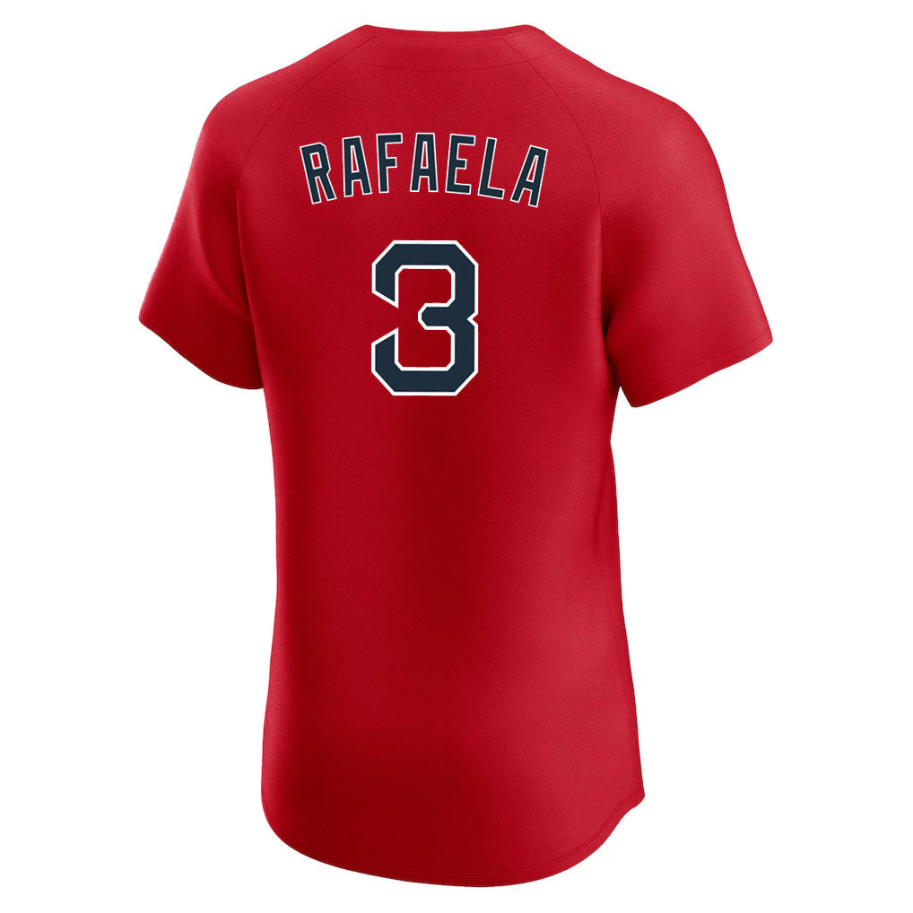 Odoa B.Red Sox #3 Ceddanne Rafaela Player Red Limited Elite Home Game Stitched Jerseys