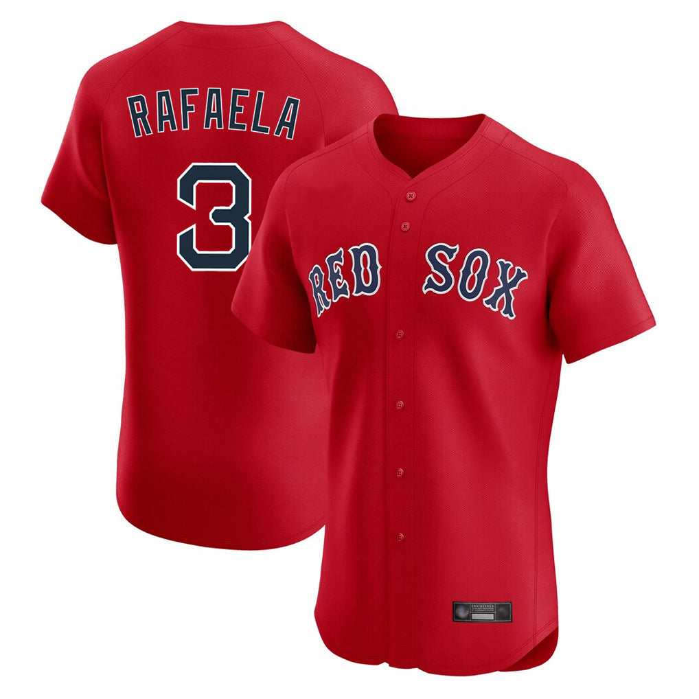 Odoa B.Red Sox #3 Ceddanne Rafaela Player Red Limited Elite Home Game Stitched Jersey