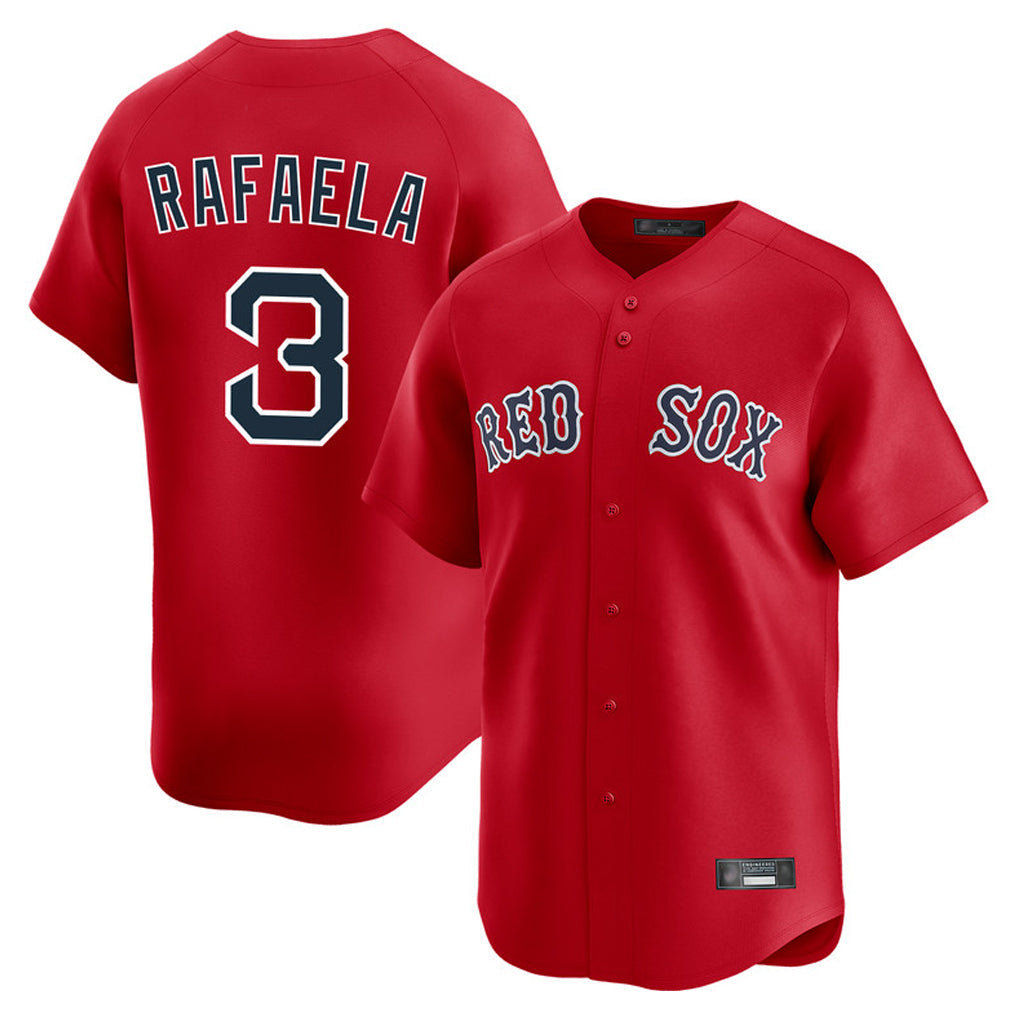 Odoa B.Red Sox #3 Ceddanne Rafaela Player Red Limited Home Game Stitched Jersey