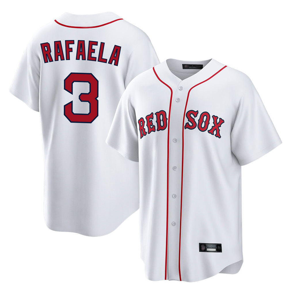 Odoa B.Red Sox #3 Ceddanne Rafaela Player White Home Game Stitched Jersey