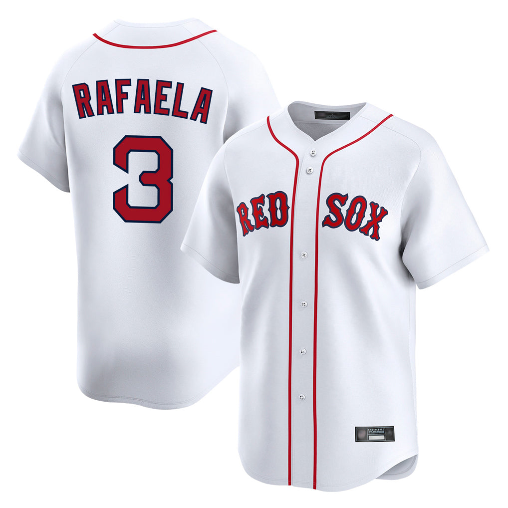 Odoa B.Red Sox #3 Ceddanne Rafaela Player White Limited Home Game Stitched Jersey