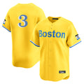 Odoa B.Red Sox #3 Ceddanne Rafaela Player Yellow Limited Home Game Stitched Jersey