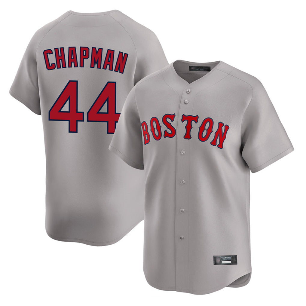 Odoa B.Red Sox #44 Aroldis Chapman Player Gray Road Limited Home Game Stitched Jerseys