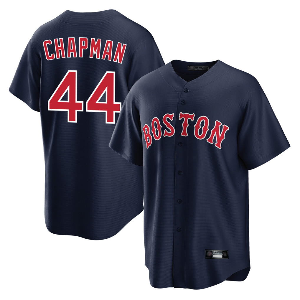 Odoa B.Red Sox #44 Aroldis Chapman Player Navy Home Game Stitched Jerseys